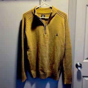Gently work sweater with ribbed accents